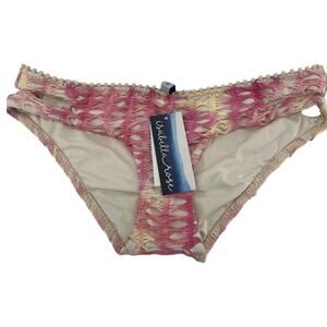 Isabella rose Pink and Cream Women's Swim Bottom
